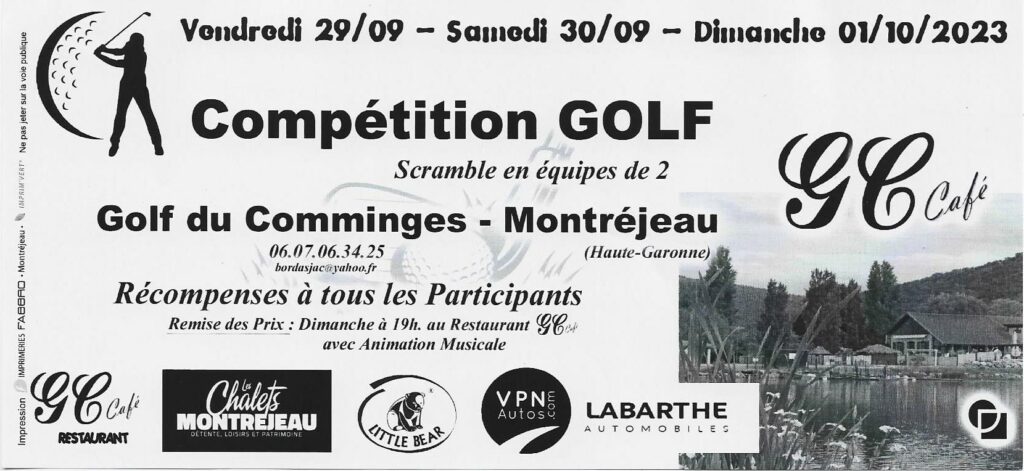 Compétition Golf Scramble en équipes de 2